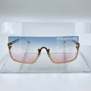 Shield Sunglasses - Blue / Pink Combo